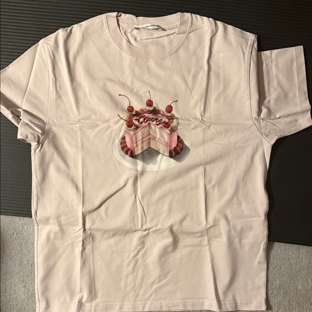 Alexander Wang Pink T-Shirt with Cake Design